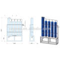 Hydraulic accumulator set for hydraulic extrusion machine